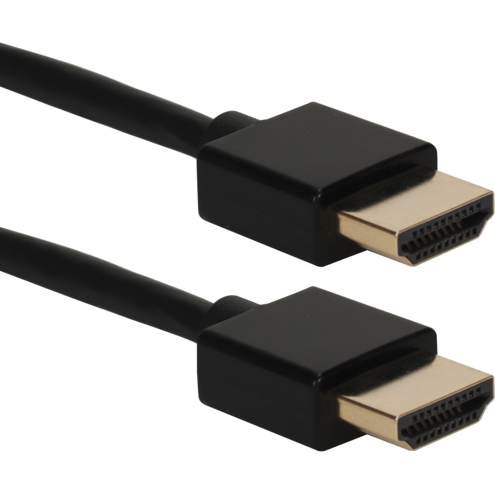 QVS High-Speed HDMI UltraHD 4K With Ethernet Thin Flexible Cable, 6ft (Min Order Qty 7) MPN:HDT-6F