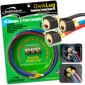 Qwik Products 3 Terminal Repair Lugs QT2810 - 10 AWG 2' Leads With Nut QT2810 - Pkg Qty 10
