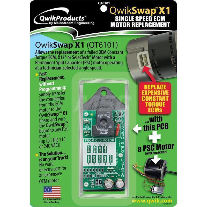 QwikSwap X1 ECM Motor Replacement Single Speed MPN:QT6101