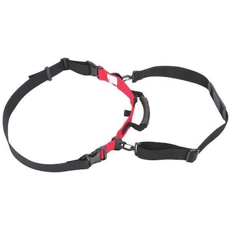 Turnout Gear Strap, Red/Black, 50