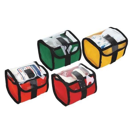 Storage Organizer Kit, Cordura Nylon, 5 in L, 5 in W, Green/Yellow/Red/Blue MPN:RB-470