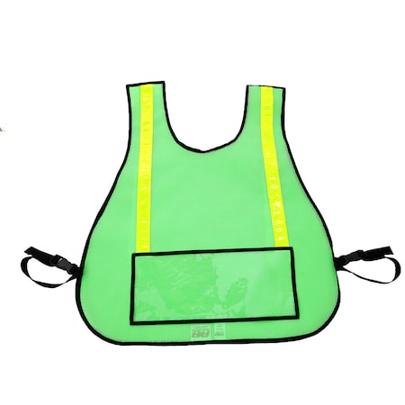 Large Traffic Vest with Window, Lime Gre MPN:003L-LG-WINDOW