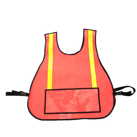 Traffic Safety Vest with Window, Orange MPN:003L-OR-WINDOW