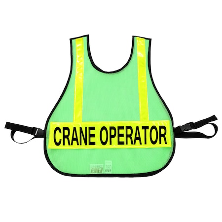 Crane Operator Safety Vest, Lime Green MPN:003LG-CO