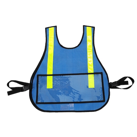Traffic Safety Vest with Window, Royal B MPN:003RB-WINDOW