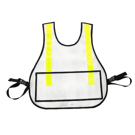 Traffic Safety Vest with Window, White MPN:003WH-WINDOW