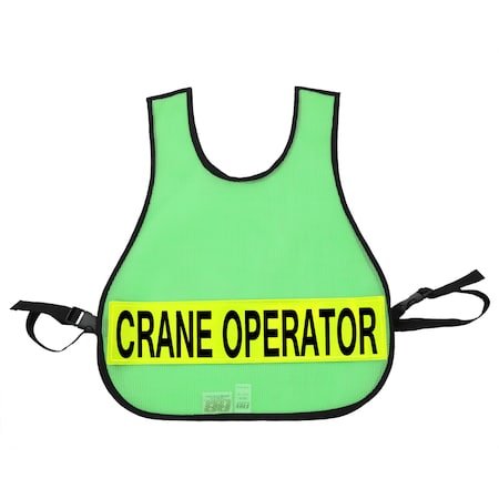 Safety Vest Crane Operator, Lime Green MPN:005LG-CO