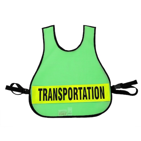 Safety Vest Transportation, Lime Green MPN:005LG-TRSPT