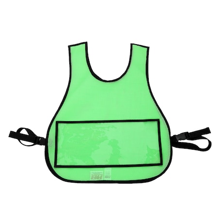 Traffic Safety Vest with Window, Lime Gr MPN:005LG-WINDOW