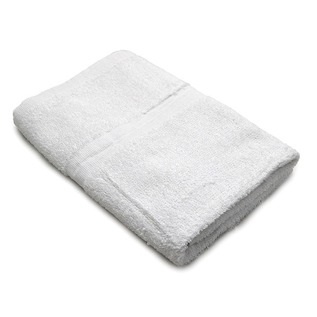 Bath Towel, 24x50 In, White, PK12 MPN:62440