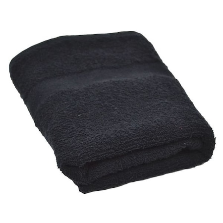 Hand Towel, 16x27 In, Black, PK12 MPN:71625