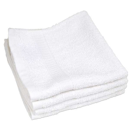 Wash Cloth, 13x13 In, White, PK12 MPN:X03120