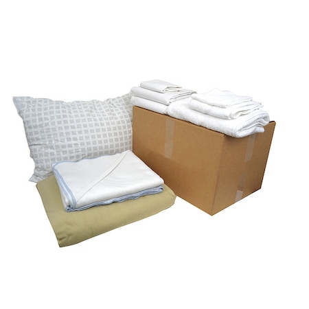 Bedding and Bath Kit, Fleece, Beige; White MPN:WWX90004
