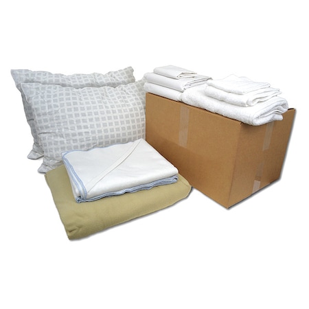 Bedding and Bath Kit, Fleece, Beige; White MPN:WWX90009