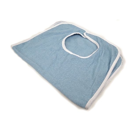 Terry Bib, Cotton, Blue, 18 in, 18 in x 30 in MPN:X14450