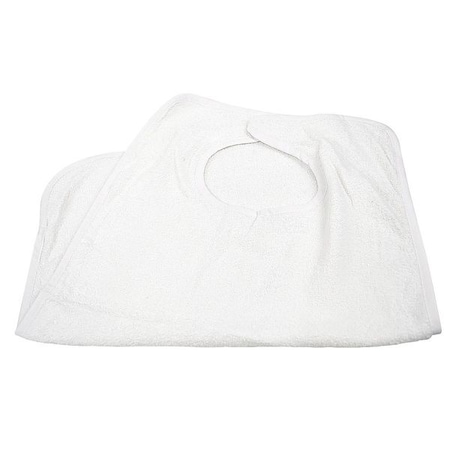 Terry Bib, Cotton, White, 18 in, 18 in x 30 in MPN:X14470