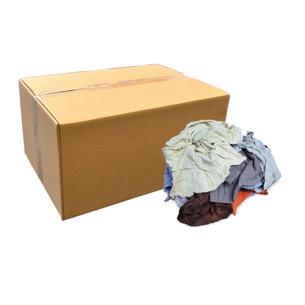 Pro-Clean Basics Terry Rags, Assorted Sizes, Assorted Colors, 50-Lb Pack MPN:99002-50
