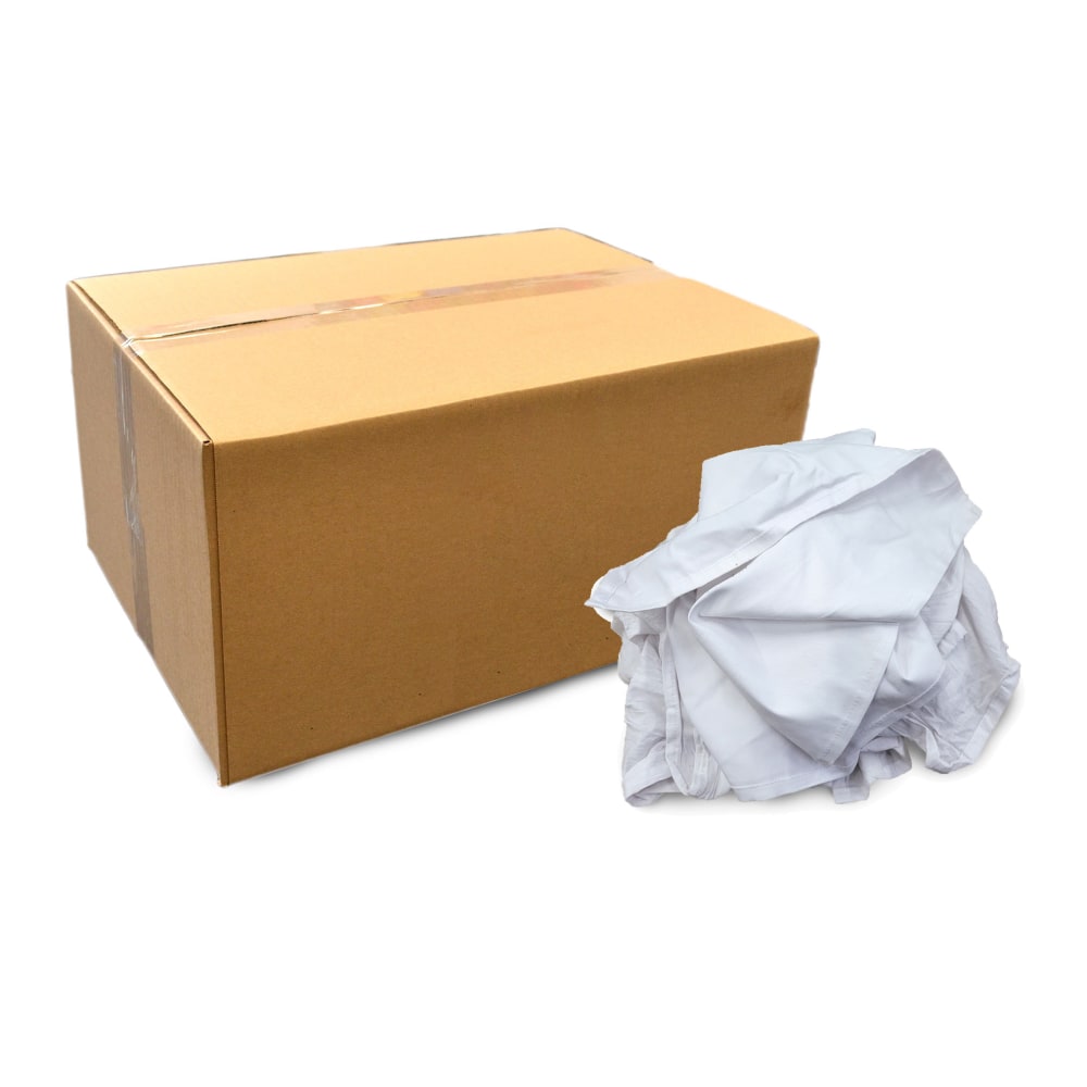 Pro-Clean Basics Sheeting Rags, Assorted Sizes, White, 10-Lb Box MPN:99013-10