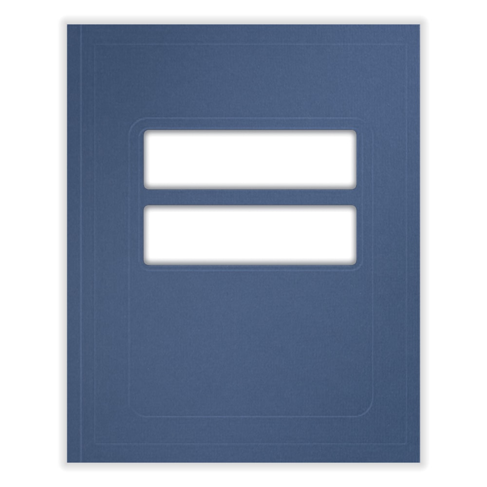 ComplyRight Tax Presentation Folder, Double Windows, Midnight Blue, 8-3/4in x 11-1/4in, Pack of 50 MPN:FMB32