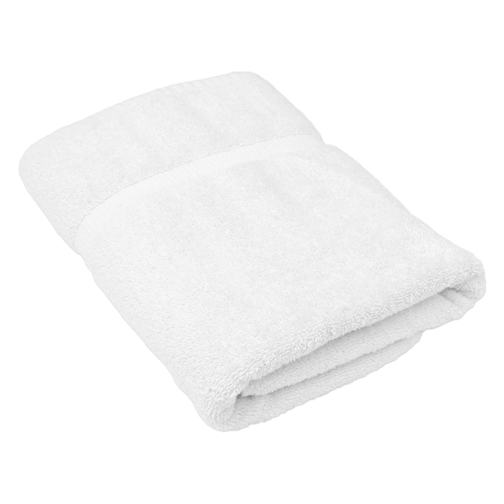 Spa and Comfort Bath Towel, 27in x 50in, White, Pack Of 12 Towels MPN:X01150-12