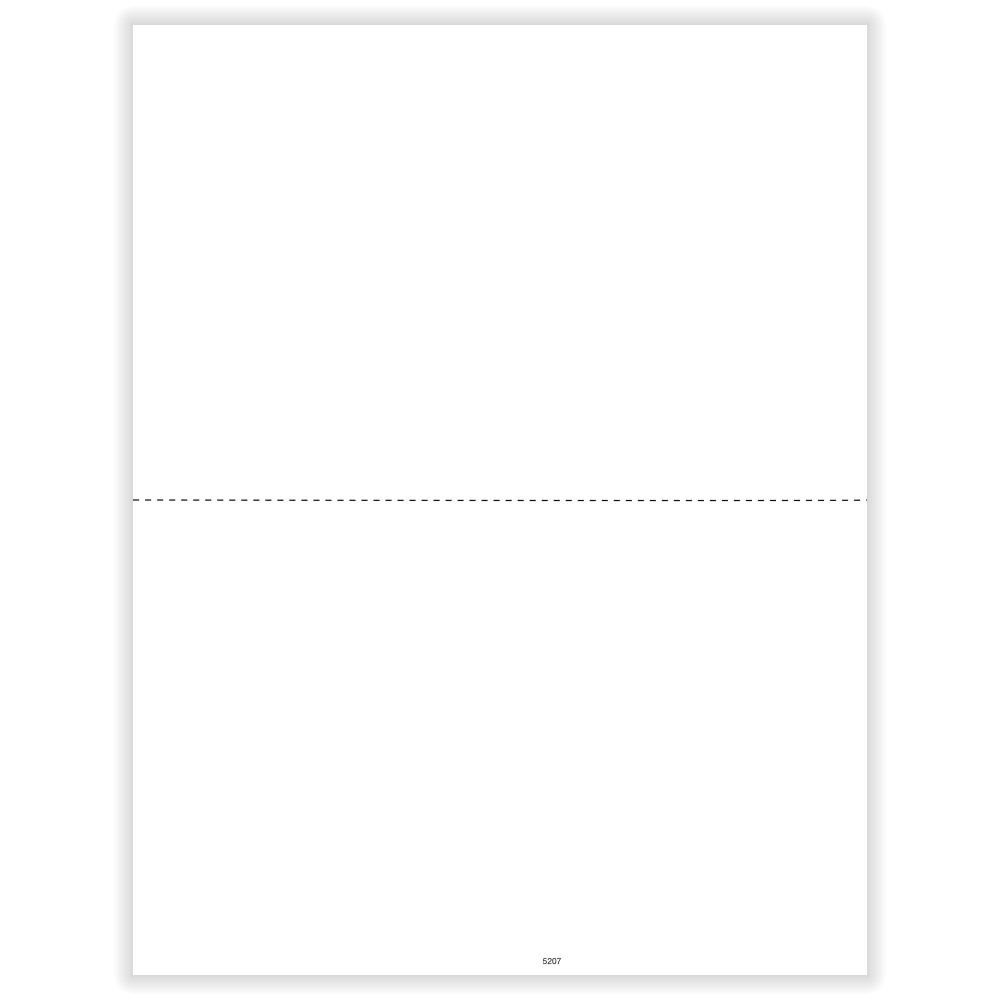 ComplyRight 1099/W-2 Blank Tax Forms, 2-Up, No Backer, 8-1/2in x 11in, Pack Of 1, 000 Forms, 5207B25 MPN:5207B25