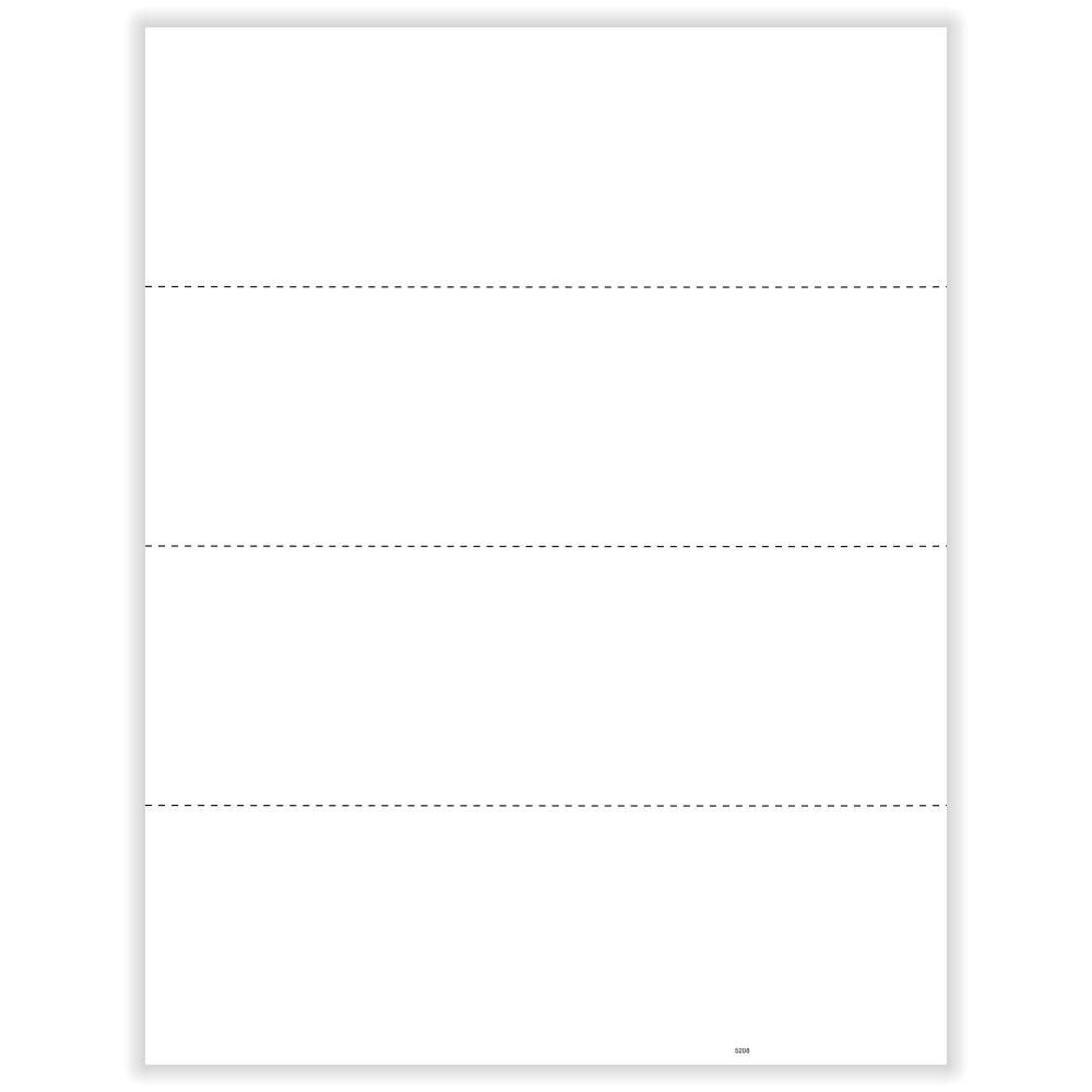 ComplyRight W-2 Blank Tax Forms, 4-Up (Horizontal Format), With Backer Instructions, 8-1/2in x 11in, Pack Of 500 Forms, 5208B25 MPN:5208B25