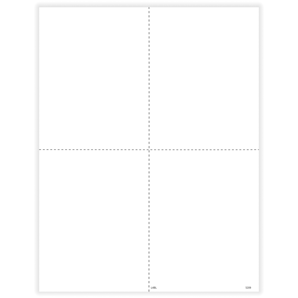 ComplyRight W-2 Tax Forms, Blank Face With Backer Instructions, 4-Up (Box Format), Laser, 8-1/2in x 11in, Pack Of 25 Forms MPN:52092524