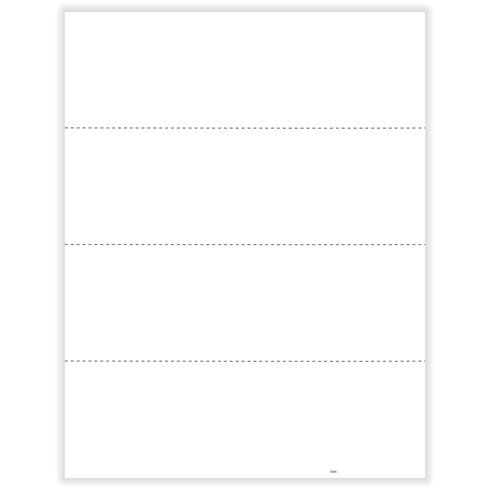 ComplyRight W-2 Blank Tax Forms, 4-Up (Horizontal), No Instructions, 8-1/2in x 11in, Pack Of 50 Forms, 54085025 MPN:54085025