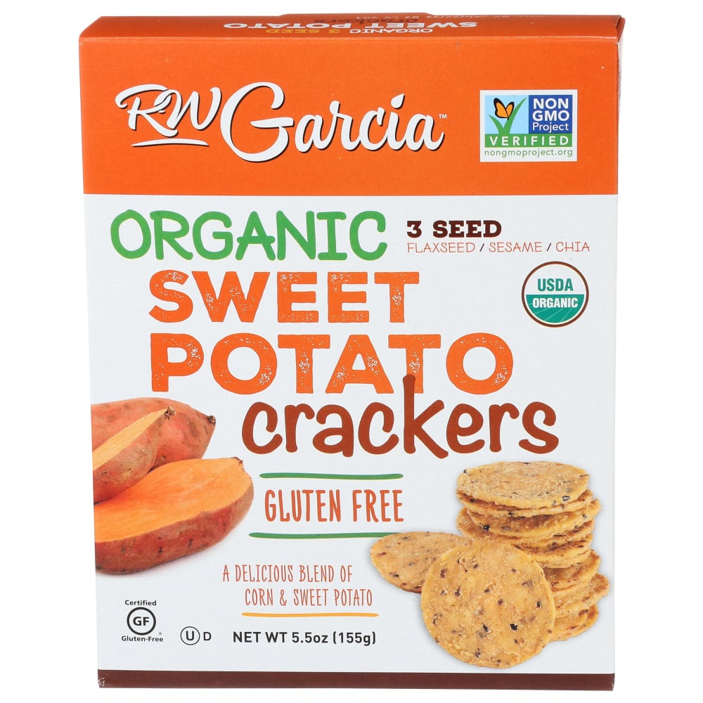 RW Garcia Organic Crackers, Sweet Potato, 5.5 Oz, Total Qty 6 MPN:14519