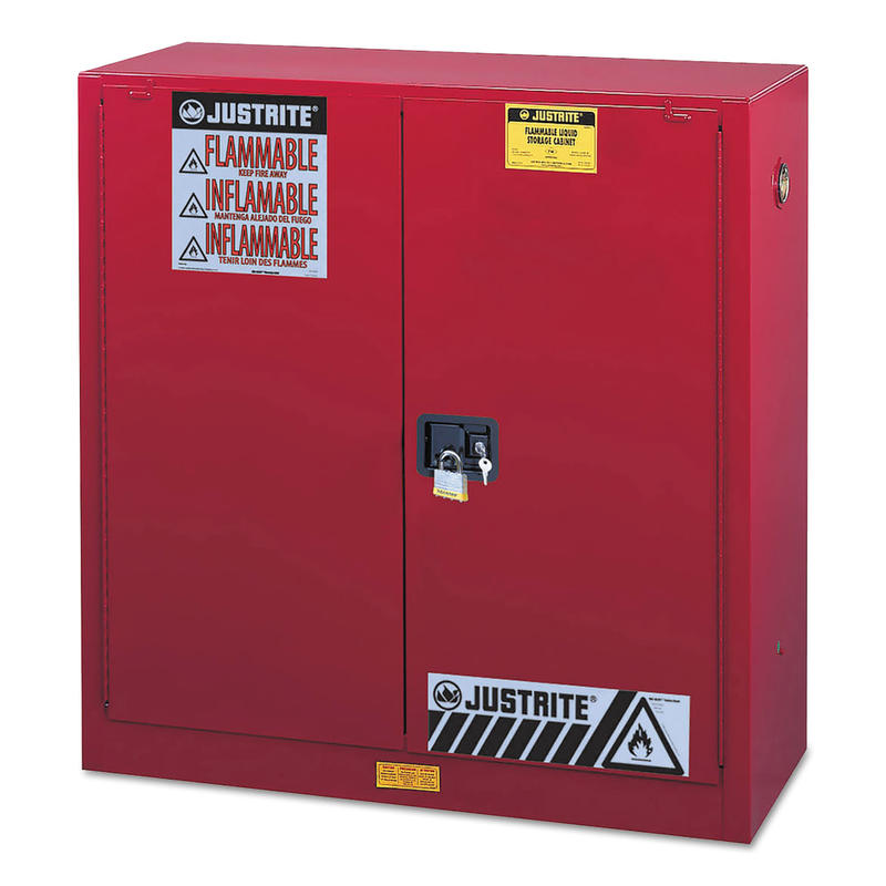 Safety Cabinets for Combustibles, Self-Closing Cabinet, 40 Gallon, Red MPN:893031