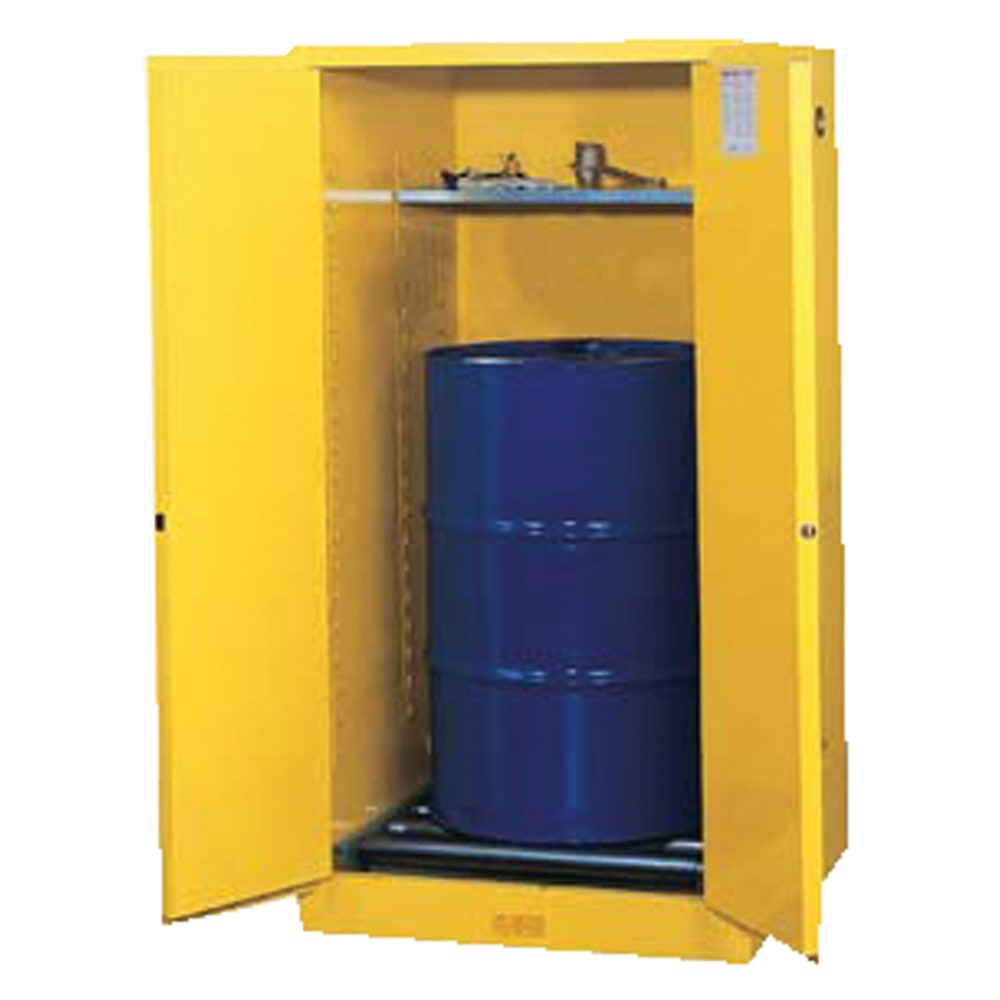 R3 Safety Vertical Drum Safety Cabinets, Manual Closing Cabinet, 1 55 Gallon Drum, 2 Doors MPN:896260