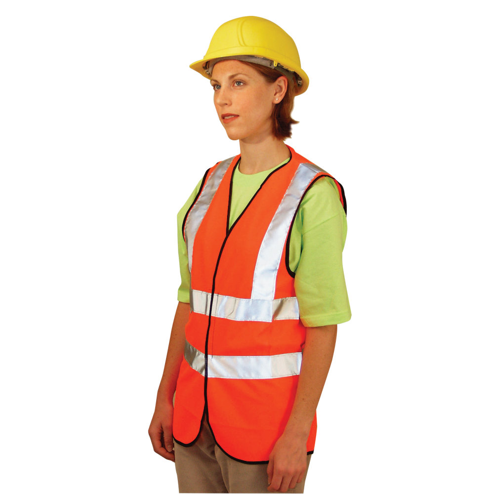 Class 2 Solid Vests with 3M Scotchlite Reflective Tape, Large, Hi-Viz Yellow MPN:LUX-SSFULLG-YL