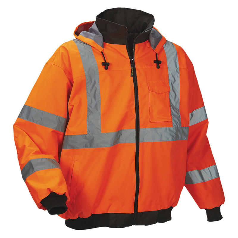 OccuNomix Polyester Bomber Jacket, Large, Orange MPN:LUX-TJBJ-OL
