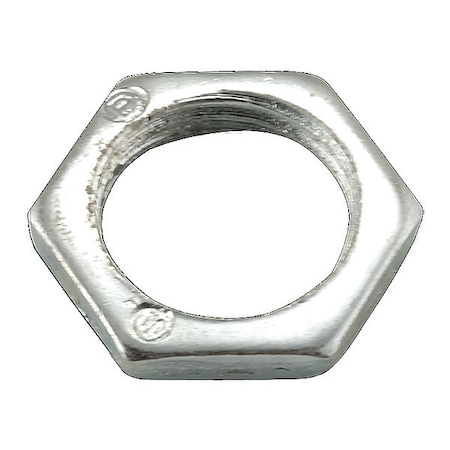 IMC Locknut, 3/8 in, Threaded, Steel, Electro Zinc Plated, Gray MPN:1001