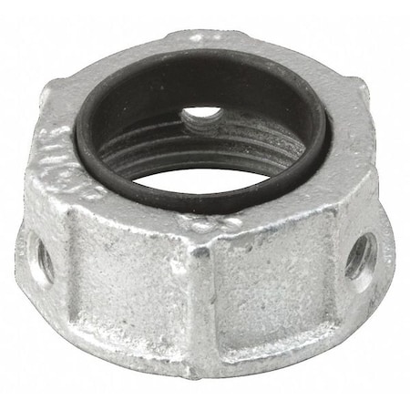 IMC Bushing, 1-1/4 in, Threaded, Iron, Zinc Plated, Gray MPN:1135