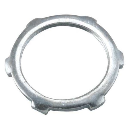 IMC Locknut, 3/4 in, Threaded, Steel, Zinc Plated, Gray MPN:1193