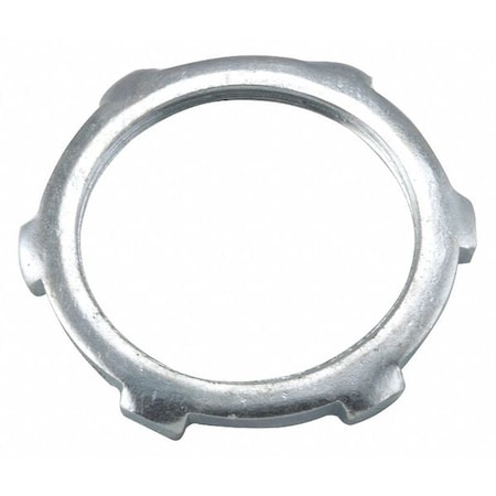 IMC Locknut, 1 in, Threaded, Steel, Plain, Gray MPN:1194
