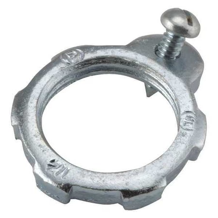 IMC Locknut, 4 in, Threaded, Steel, Zinc Plated, Gray MPN:1256