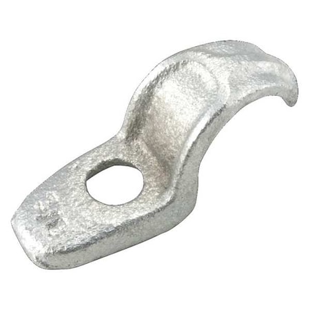 One Hole Strap, Conduit; Pipe Use, 1 in, Malleable Iron, Zinc Plated MPN:1304
