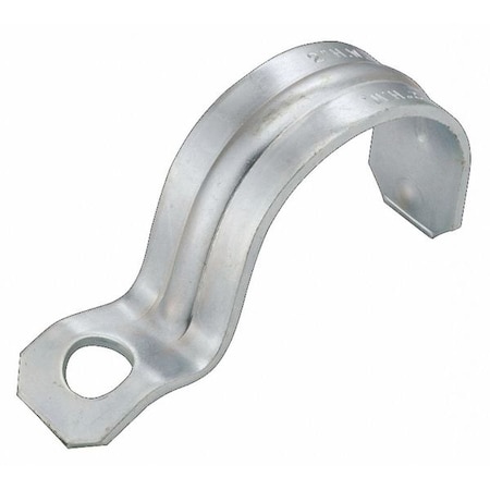 One Hole Strap, Conduit; EMT Use, 3-1/2 in, Steel, Zinc Plated MPN:1340