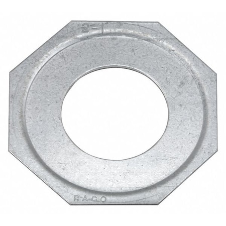 Conduit Fitting Reducing Washer, 3/4 in x 1/2 in, Steel, Zinc Plated, Silver MPN:1365