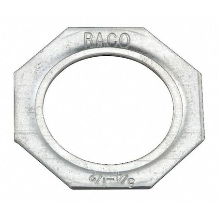 Conduit Fitting Reducing Washer, 1 in x 3/4 in, Steel, Zinc Plated, Silver MPN:1367