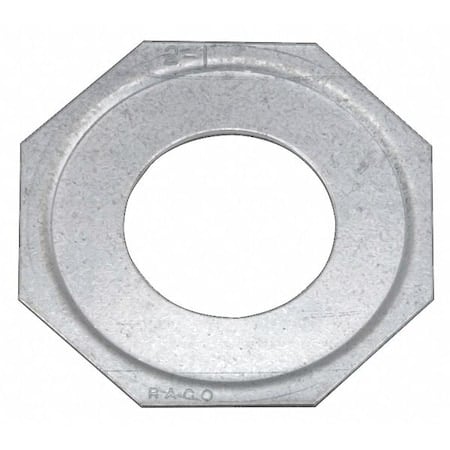 Conduit Fitting Reducing Washer, 2-1/2 in x 1 in, Steel, Electro Zinc Plated, Silver MPN:1380