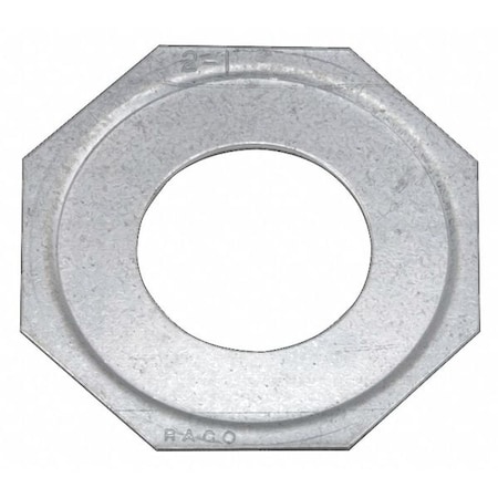 Conduit Fitting Reducing Washer, 3 in x 1-1/2 in, Steel, Electro Zinc Plated, Silver MPN:1385