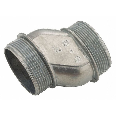 Conduit Fitting Offset Nipple, 2 in, Die Cast Zinc, Zinc Plated MPN:1458