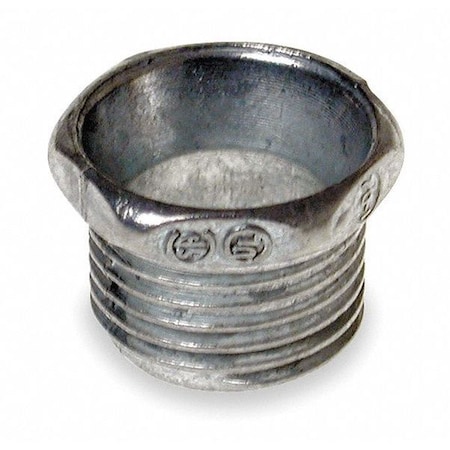 RMC Nipple, 3/4 in, Threaded, Zinc, Zinc Plated, Gray MPN:1663
