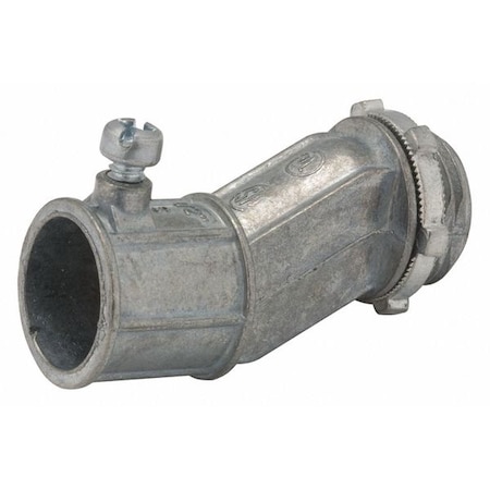 EMT Connector, 3/4 in, Set Screw, Die Cast Zinc, Plain MPN:1763