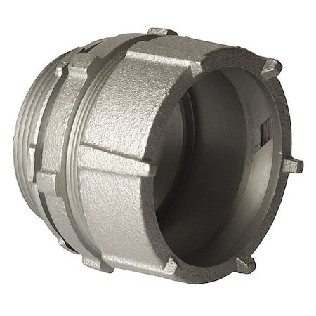IMC/Rigid Grounding Connector, 3-1/2 in, Compression, Steel, Zinc Plated, Gray MPN:1814