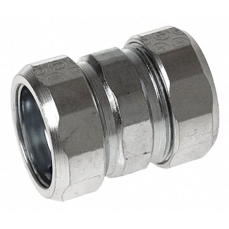 IMC Coupling, 1-1/4 in, Compression, Steel, Zinc Plated, Gray MPN:1825