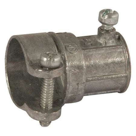 EMT Coupling, 1/2 in, Set Screw, Zinc Alloy, PVC Coated, Gray MPN:1852